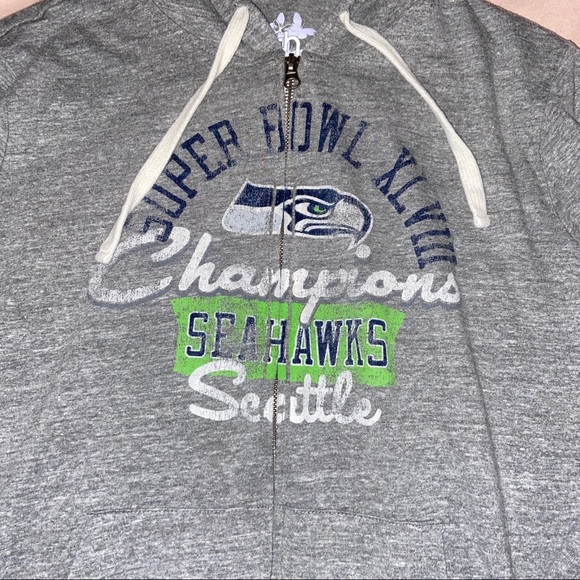 Seattle Seahawks Super Bowl Zip-up Hoodie NWOT - Picture 2 of 4